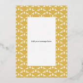 メリークリスマス 鹿と木の写真コラージュ ゴールド 箔シーズンカード (裏面)