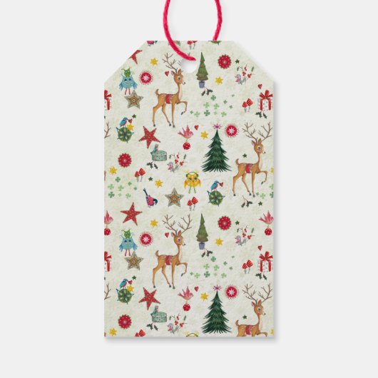 メリークリスマス |鹿と木 |ギフトラベル ギフトタグ (裏面)
