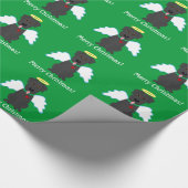 メリークリスマス! 黒い実験室の天使の包装紙 ラッピングペーパー (角)