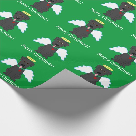 メリークリスマス! 黒い実験室の天使の包装紙 ラッピングペーパー (角)