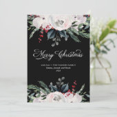 メリークリスマス |黒の水色の花 シーズンカード (スタンド正面)