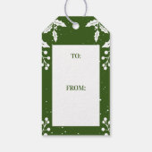 メリークリスマス、黒人女性、サンタハット、グリーン ギフトタグ (裏面)