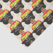 メリークリスマス、黒人女性、明るいセーターの贈り物 薄葉紙 (詳細)