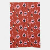 メリークリスマス |黒猫クリスマス キッチンタオル (縦)