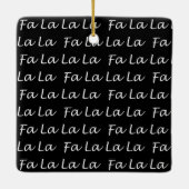 メリークリスマス 黒白 ファララララ セラミックオーナメント (裏面)