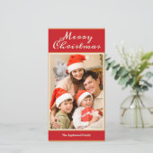 メリークリスマス　１枚　エレガントな赤　偽物の金 シーズンカード (スタンド正面)