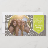 メリークリスマス – 1つのアールデコと写真 シーズンカード (正面)