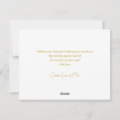 メリークリスマス!1枚の写真、白ミニマル、 シーズンカード (裏面)