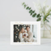 メリークリスマス!1枚の写真、白ミニマル、 シーズンカード (スタンド正面)