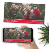 メリークリスマス – 1水平またはパノラマフォト シーズンカード