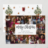 メリークリスマス 10枚のマルチフォト - ホワイト (正面/裏面)
