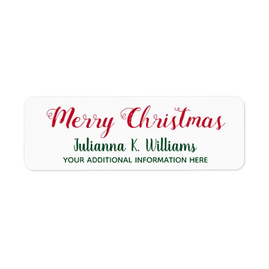 メリークリスマス.12月最高のは赤と緑を希望 ラベル (正面)