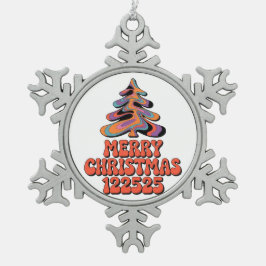 メリークリスマス 122525 スノーフレークピューターオーナメント