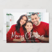 メリークリスマス | 2枚のカジュアル写真のスクリプト シーズンカード (正面)