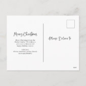 メリークリスマス | 2枚モダンの写真 シーズンポストカード (裏面)