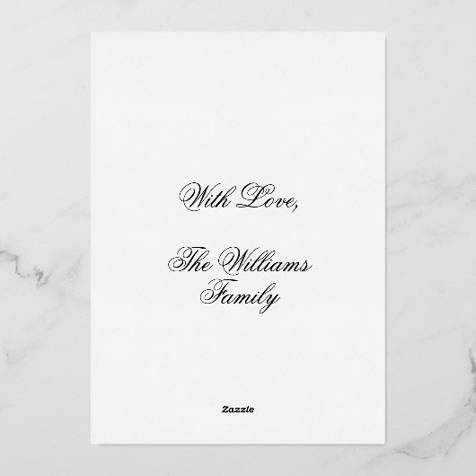 メリークリスマス 2023年おめでとう エレガントなブラックとゴールド 箔シーズンカード (裏面)