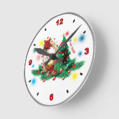 メリークリスマス 2025-時計 ラウンド壁時計 (傾斜)