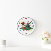 メリークリスマス 2025-時計 ラウンド壁時計 (ホーム)