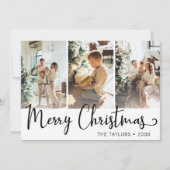 メリークリスマス 3枚の写真 シーズンカード (正面)