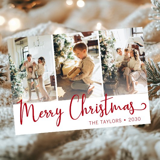 メリークリスマス 3枚の写真 シーズンカード