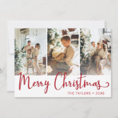 メリークリスマス 3枚の写真 シーズンカード (正面)