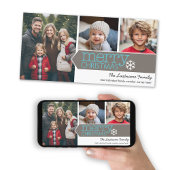 メリークリスマス – 3枚の写真 – モダンデザイン シーズンカード
