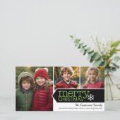 メリークリスマス – 3枚 – 白黒緑 シーズンカード (スタンド正面)