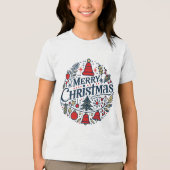 メリークリスマス 3 トライブレンドTシャツ (正面)
