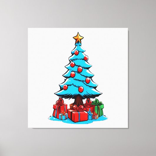 メリークリスマス 3D キャンバスプリント (正面)
