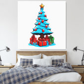 メリークリスマス 3D キャンバスプリント (インサイチュ (寝室))