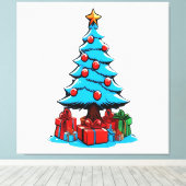 メリークリスマス 3D キャンバスプリント (インサイチュ (ウッドフロア))