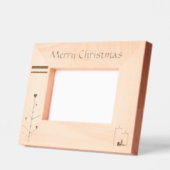「メリークリスマス」(6 x 4") レーザー彫刻フレーム (左)