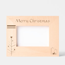「メリークリスマス」(6 x 4") レーザー彫刻フレーム
