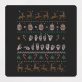 メリークリスマス – ASLアメリカ手話II ラベル (デザイン2)