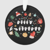 メリークリスマス – ASLアメリカ手話III オーナメント (正面)