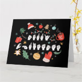 メリークリスマス – ASLアメリカ手話III カード (黄色い花)