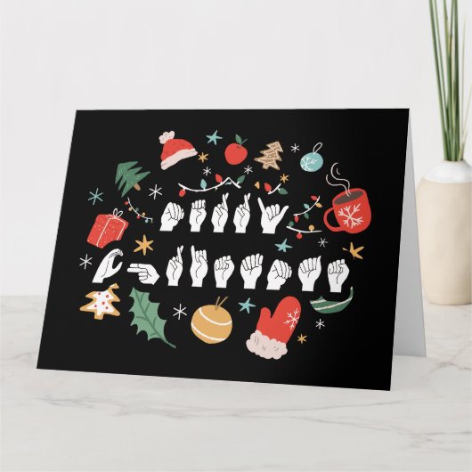 メリークリスマス – ASLアメリカ手話III カード (正面)