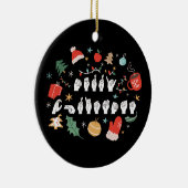 メリークリスマス – ASLアメリカ手話III セラミックオーナメント (右)