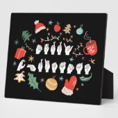 メリークリスマス – ASLアメリカ手話III フォトプラーク (側面)