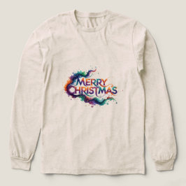 メリークリスマス BELLA+CANVAS トリブレンド ロングTシャツ トライブレンドTシャツ
