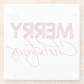 メリークリスマス | Buffalo Plaid Holiday ガラスコースター (裏面)