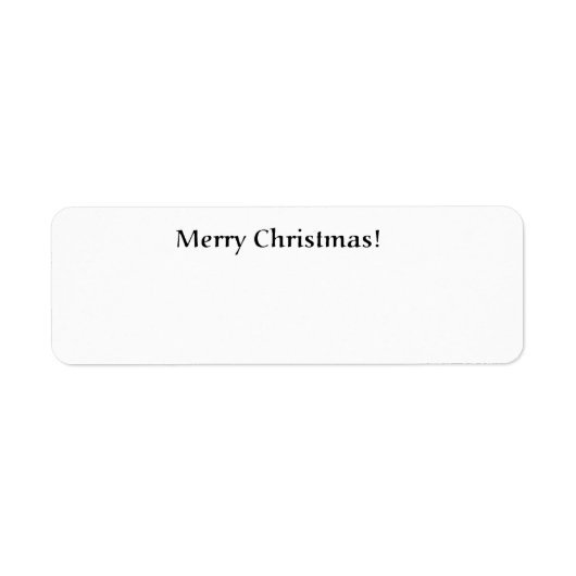 メリークリスマス!bw 返信先住所ラベル ラベル (正面)
