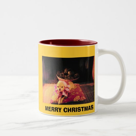 メリークリスマス- CHICHI PUCHIのマグ ツートーンマグカップ (右)