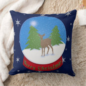 メリークリスマス! | Deer Snow Globe クッション (ブランケット)