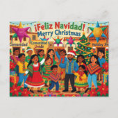 メリークリスマス Feliz Navidad ポストカード (正面)