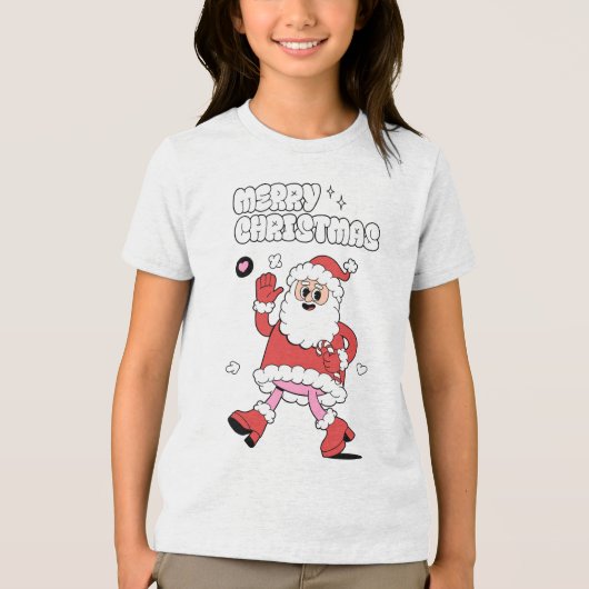 メリークリスマス – Groovy Santa Strut トライブレンドＴシャツ (正面)