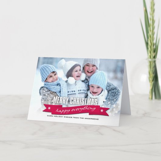 メリークリスマス.Happy Everythingのカスタム写真 シーズンカード (正面)