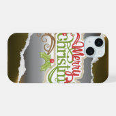 メリークリスマス iPhone 15ケース (裏面横)