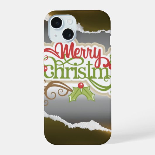 メリークリスマス iPhone 15ケース (裏面)