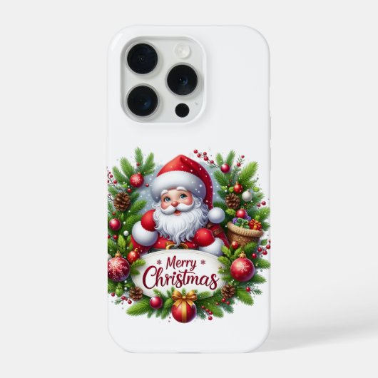 メリークリスマス iPhone 15 Pro カーケース iPhoneケース (裏面)